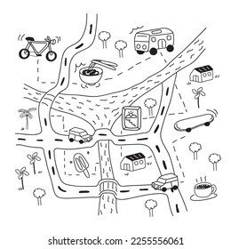 city map for any kind of digital info graphics and print publication.
