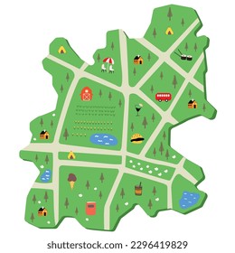 city map for any kind of digital info graphics and print publication.
