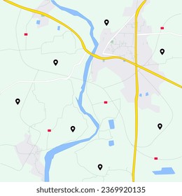 city map for any kind of digital info graphics and print publication.
