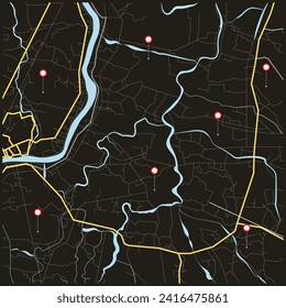 mapa de la ciudad para cualquier tipo de información digital gráfica y publicación impresa.
