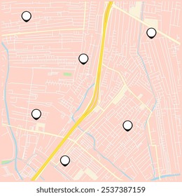 mapa da cidade para qualquer tipo de informação digital gráficos e publicação impressa.
