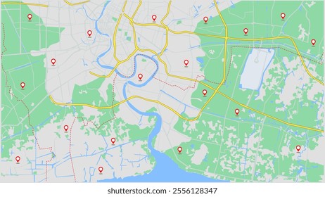 city map for any kind of digital info graphics and print publication.
