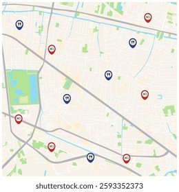 city map for any kind of digital info graphics and print publication.
