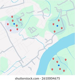 city map for any kind of digital info graphics and print publication.
