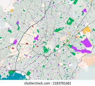 City Map OF Athens, Greece