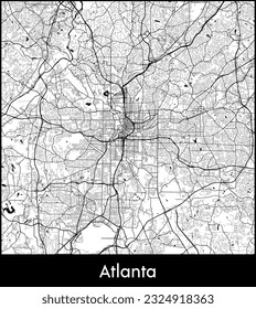 City Map Atlanta United States North America vector illustration