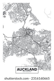 Stadtplan Auckland, Stadtplanung, Vektorplakatdesign