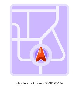 Stadtplan-Hintergrunddesign. Illustration von Straßen und Straßen. Bild für Geografie und Kartographie, Reisen und Tourismus.