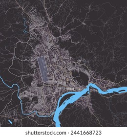 City map of Bangui, Central African Republic