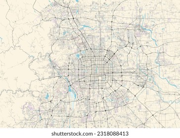 City map of Beijing, China