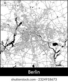 City Map Berlin Germany Europe vector illustration