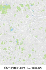 City map Birmingham, color detailed plan, vector illustration