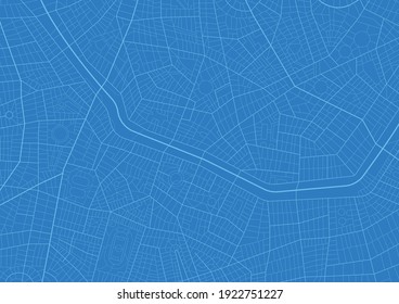 City Map Blueprint Paper Drawing