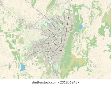 Mapa de la ciudad de Bogotá, Colombia