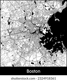 City Map Boston United States North America vector illustration svg