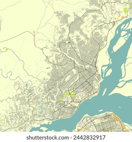 City map of Brazzaville Republic of the Congo