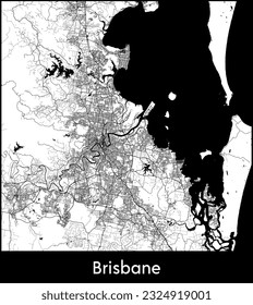 City Map Brisbane Australia vector illustration