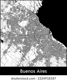 City Map Buenos Aires Argentina South America vector illustration