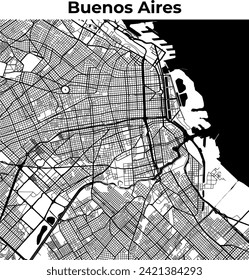 City Map of Buenos Aires, Cartography Map, Street Layout Map