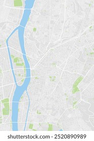 City map Cairo, color detailed plan, vector illustration