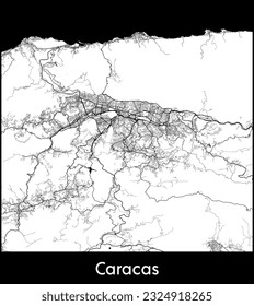 City Map Caracas Venezuela South America vector illustration