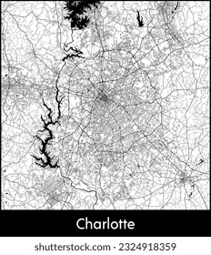 City Map Charlotte United States North America vector illustration