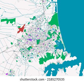 City Map OF Christchurch, New Zealand