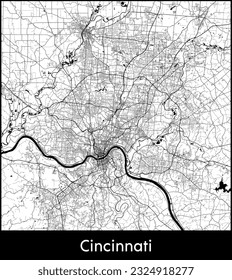 City Map Cincinnati United States North America vector illustration