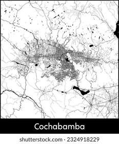 City Map Cochabamba Bolivia South America vector illustration