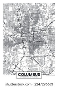 Mapa urbano Colón, planificación urbana diseño de afiches vectoriales de viaje