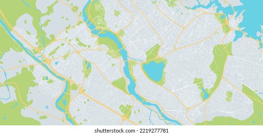 City map concept. Cartography and geography, landscape. Poster or banner for website. Travel, trip and tourism. Geolocation and navigation, GPS and tracking. Realistic flat vector illustration