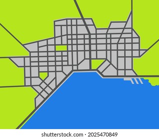 City map concept illustration vector for city planner idea.