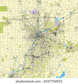 Stadtplan von Dayton, Ohio, USA