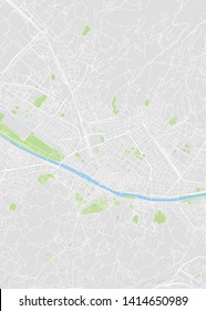 City map Florence, color detailed plan, vector illustration