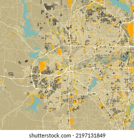 Stadtplan von Forth Worth, Texas, Vereinigte Staaten