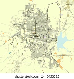 City map of Hermosillo Sonora Mexico