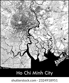 City Map Ho Chi Minh City Vietnam Asia vector illustration