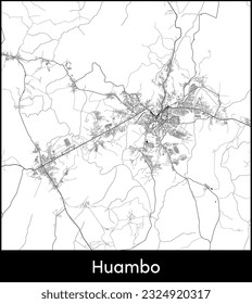City Map Huambo Angola Africa vector illustration