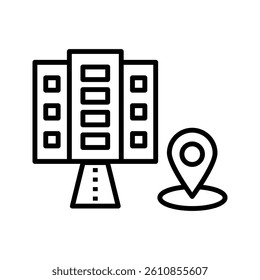 City map icon sign in filled style on white background