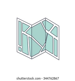 city map icon. vector illustration