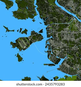 City map of Incheon, South Korea