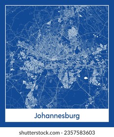 City Map Johannesburg South Africa Africa blue print round Circle vector illustration