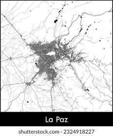 City Map La Paz Bolivia South America vector illustration