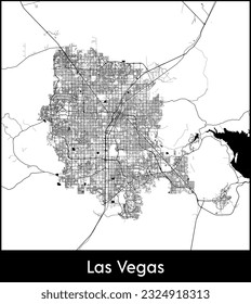 City Map Las Vegas United States North America vector illustration