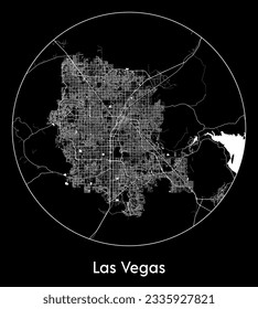 City Map Las Vegas United States North America round Circle vector illustration