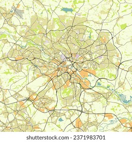 Mapa de la ciudad de Leeds, Reino Unido