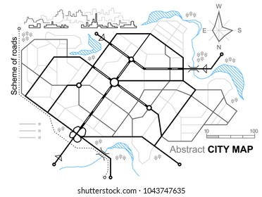 133,309 City Map Line Images, Stock Photos & Vectors 