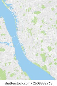 City map Liverpool, color detailed plan, vector illustration