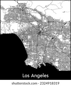 City Map Los Angeles United States North America vector illustration