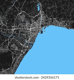 City map of Malaga, Spain